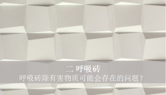 呼吸砖除有害物质可能会存在的问题？